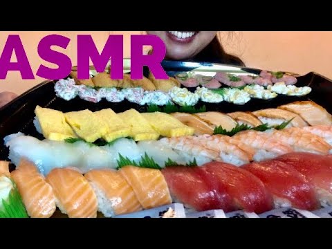 [ASMR 咀嚼音] くら寿司！50貫で2000円のお寿司モッパン Sushi Mukbang
