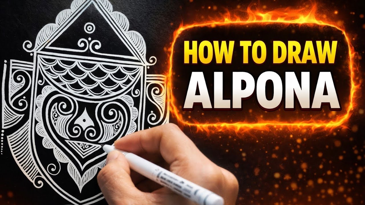 How to draw simple alpona