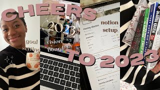 CHEERS TO 2023! | GOAL SETTING, NOTION SETUP, VISION BOARD & MORE! screenshot 5