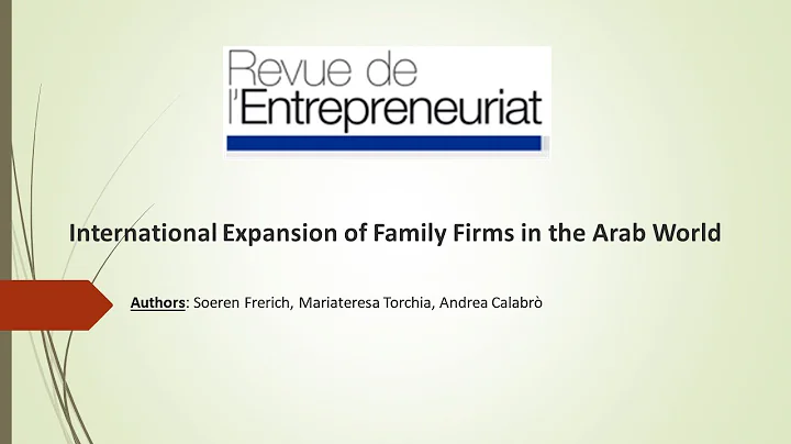 Revue de l'Entrepreneuria...  article prsent par S...