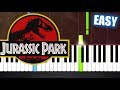 Jurassic Park Theme - EASY Piano Tutorial by PlutaX