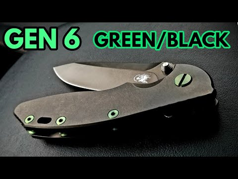 Hinderer XM 18 Gen 6 - Green and Black Titanium