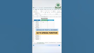 GO TO SPECIAL FUNCTION | Separate text and number in Excel 📊💻🔍 #exceltips #gotospecial #shorts