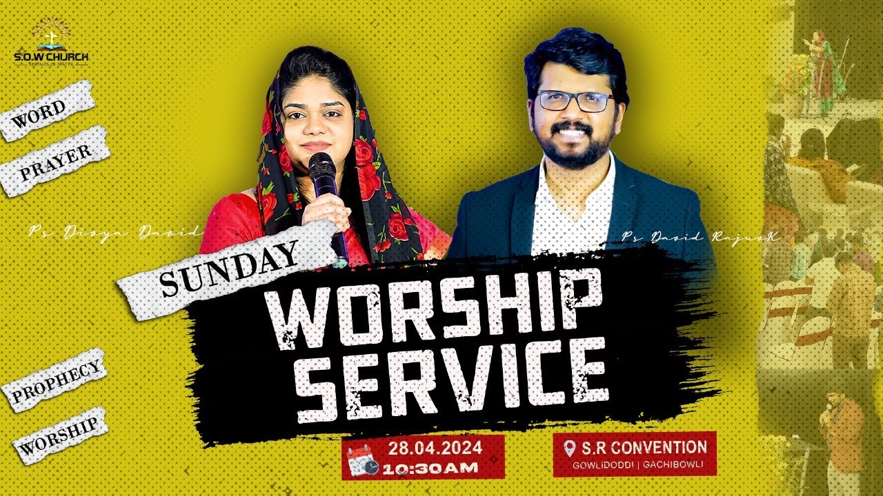 Sunday Telugu Service Live 28th Apr 2024  PsDivya David  PsDavid Raju K  SOW church  hyderabad