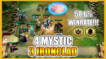 TFT 4 MYSTIC 3 IRONCLAD 58.6% HYPER ROLL TOP 4 RATE!