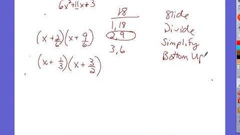 Factoring Non-monic Trinomial Using Slide, Divide, Bottoms Up.