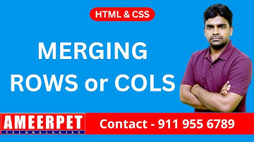 HTML Tables Rowspan Colspan | By Srinivas | Ameerpet Technologies