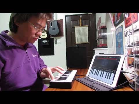 用iPad GarageBand及iRig keys MINI midi鍵盤製作Canon三軌八小節