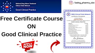 GCP Free Course Certificate from NIDA Clinical Trial || Free Online Course with Certificate