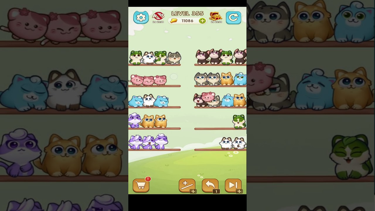 🏅CAT SORT PUZZLE🎧LVL 355🐈 Gameplay Walkthrough 🎮 