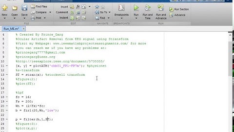 A new technique for removal of ocular artifacts from EEG signals using S-transform Matlab code