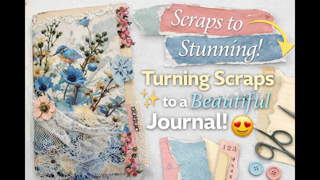 How to Make a Journal Using Only Scraps - YouTube