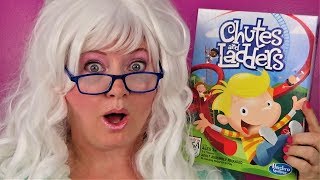 Playing Chutes and Ladders Game Unboxing with Granny McDonald