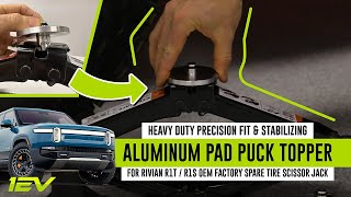 🦾 Precision Fit and Stabilizing Jack Pad Puck 🔧 Rivian R1T R1S Spare Tire Scissor Jack by Team 1EV