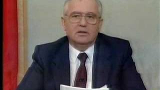 GORBACHEV RESIGNATION / COLLAPSE SOVIET UNION / December 25 - 1991