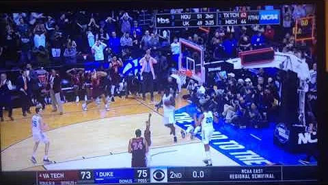 Ahmed Hill misses open layup with 1.1 seconds left (Virginia Tech vs Duke)