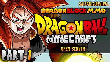 Dragon Block MMO - Part 1 - Saiyan Survival (Dragon Block C Minecraft)