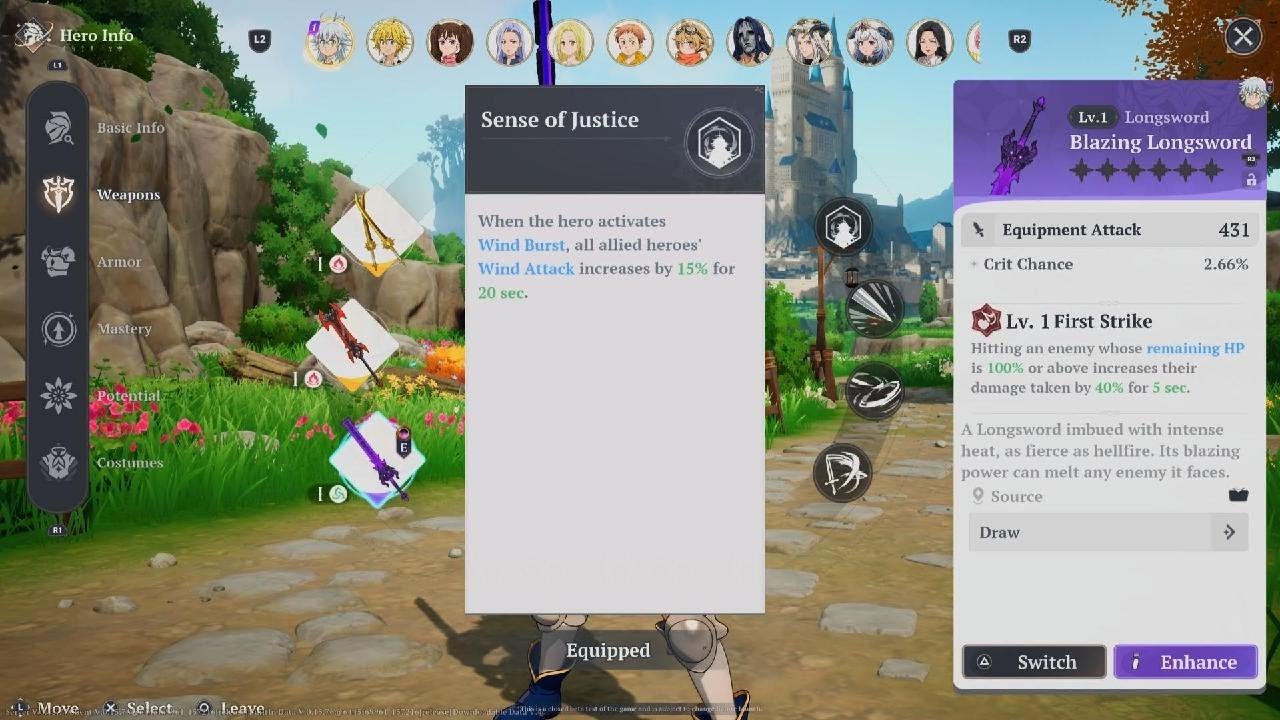 (Beta Test) The Seven Deadly Sins: Origin Tristan Showcase Longsword