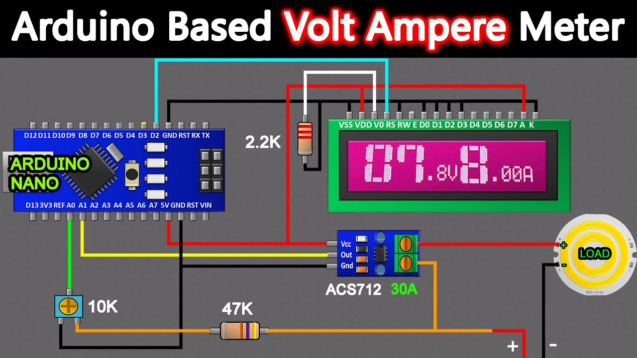 Make this Advanced Arduino Based Digital Ammeter using Current sensor ...