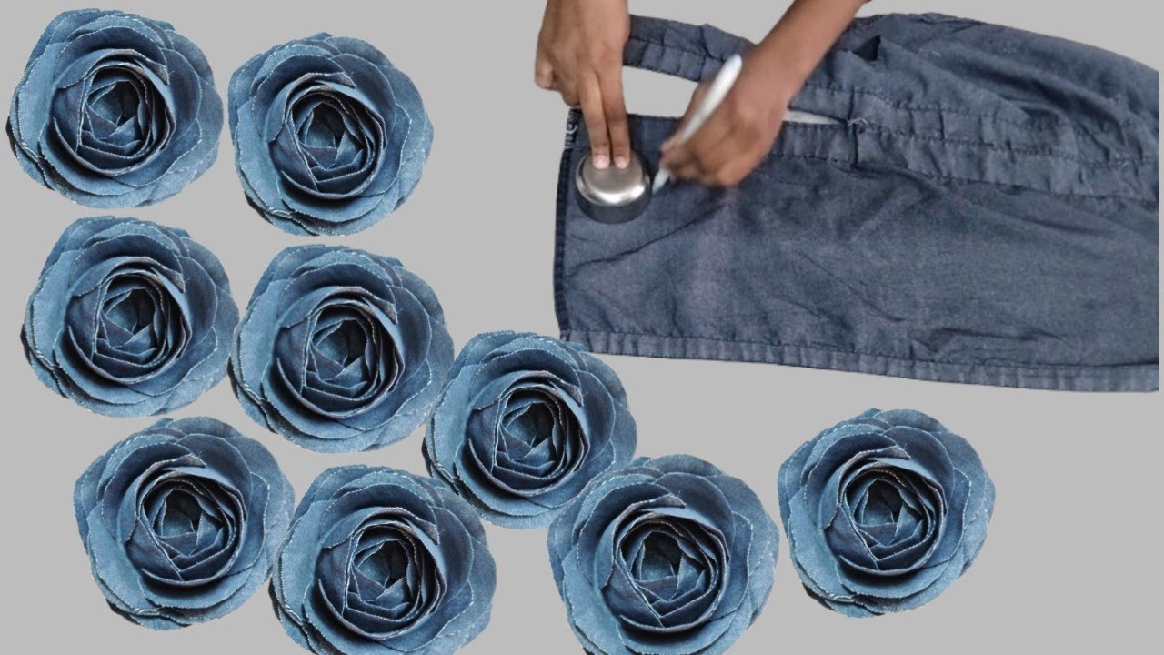 Turn old dress into beautiful flower//how to reuse old clothes//diy clothes 