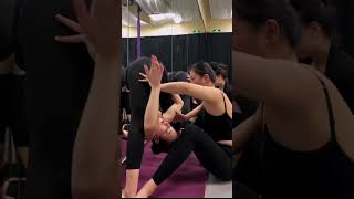 Dance girl flexibility training