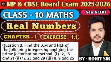 Class 10 maths chapter 1 |  Class 10 Real Numbers | 1.1 question number 3