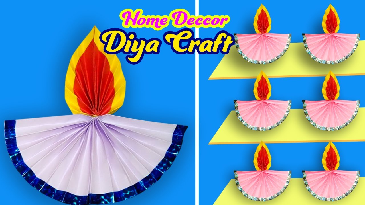 DIY Color Paper Diya Craft Tutorial | Happy Diwali 🪔🎆 - YouTube