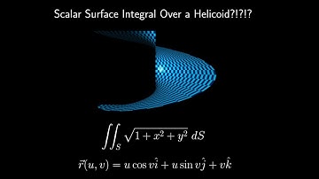 Evaluate the Surface Integral over the Helicoid r(u,v) = ucos v i + usin v j + v k