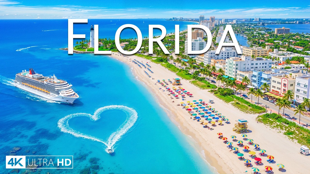 Florida 4K Drone Footage | Crystal Shores and Million-Dollar Yachts on Endless Ocean