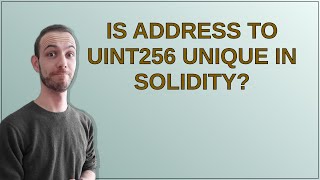 Is Address to Uint256 unique in Solidity