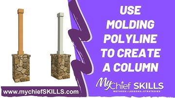 Use single molding polyline to create a Post with a Stone base using Chief Architect X12