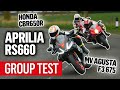 Best of both worlds? Aprilia RS660 takes on the Honda CBR650R and MV Agusta F3 675 | MCN Group Test