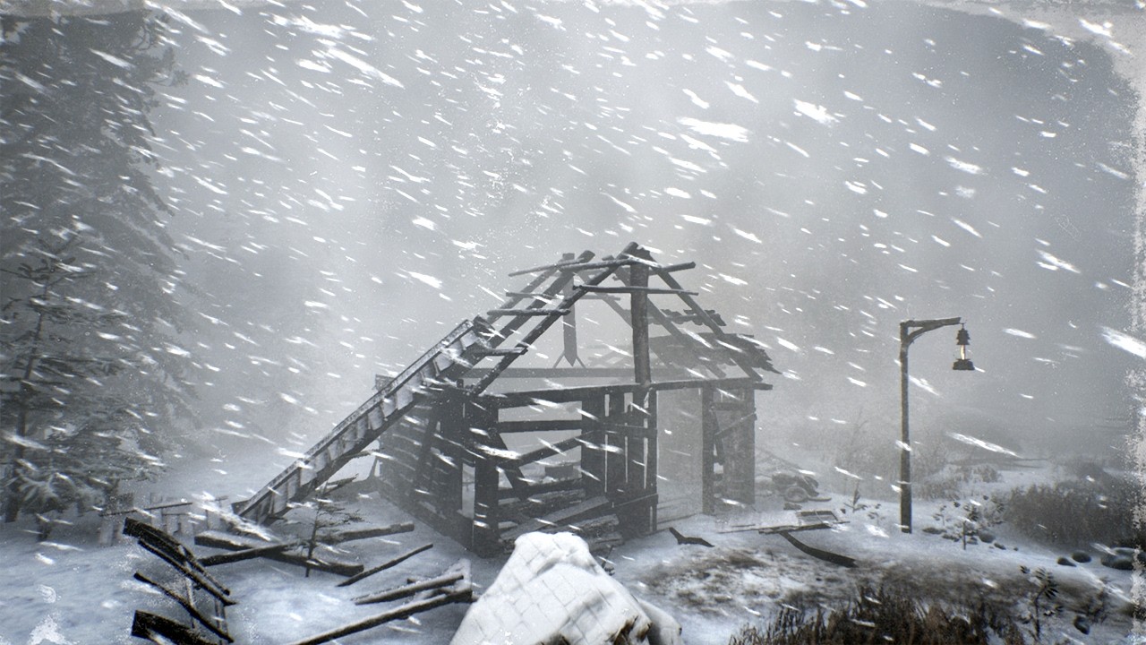 A young RUSSIAN woman buys a house and suddenly a blizzard begins with wind and snow