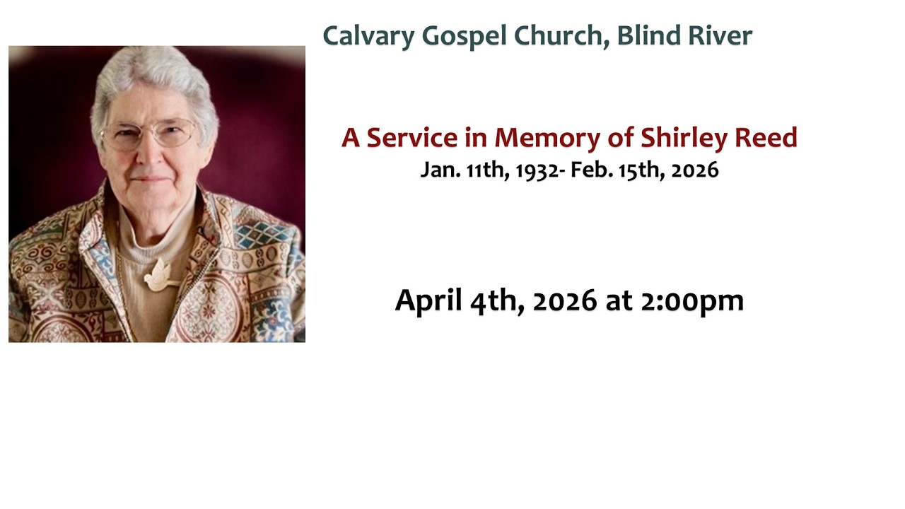 Wednesday December 31, 2025 - Service in Memory of Shirley Reed - YouTube