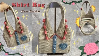 картинка: сумка крючком? посмотрите этот урок прямо сейчас 👜 сумка-рубашка крючком
