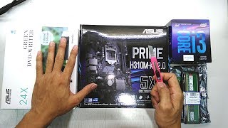 intel Core i3 8100 ASUS PRIME  H310M-K R2.0 Kingston 8GB of RAM office PC build 2018