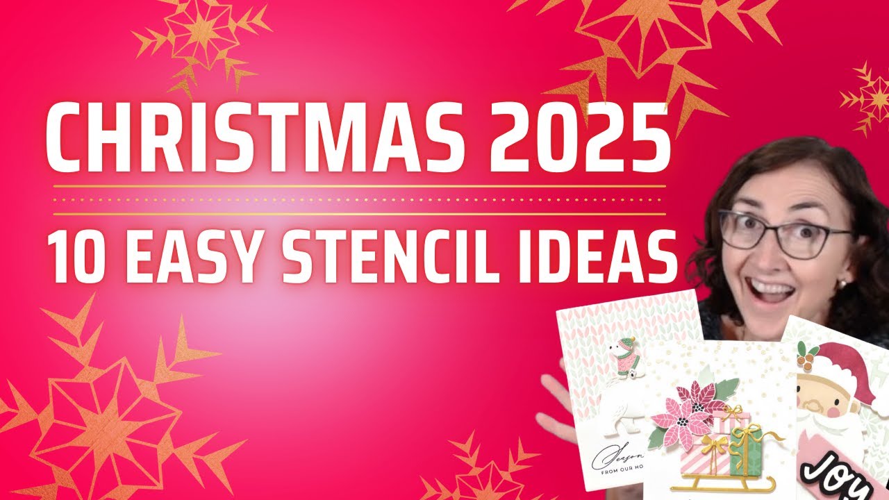 10 простых техник трафаретной печати для создания ПОТРЯСАЮЩИХ рождественских открыток!