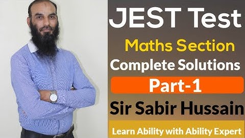 JEST Sindh Test Maths Solutions