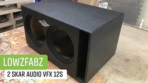 LowzFabz 2 Skar Audio VFX 12s! BEDLINER! Ported subwoofer box- IN THE SHOP WITH CUSTOMLOWZ EP71