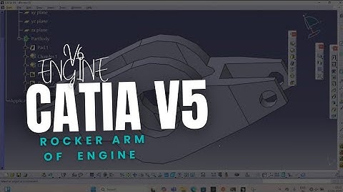Rocker arm v6 engine Design in Catia V5: A Step-by-Step Tutorial #engineering  @Free_cad_tutorial