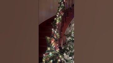 Christmas Staircase and Tree decor adds magic. Music Christmas is Coming. SUBSCRIBE🫶