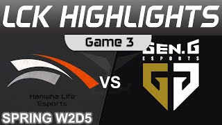 HLE vs GEN Highlights Game 3 LCK Spring Season 2023 W2D5 Hanwha Life Esports vs Gen G by Onivia