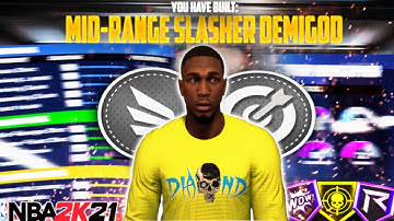 MY NEW NBA 2K21 MID-RANGE SLASHER DEMIGOD BUILD! THE MOST OVERPOWERED SHARPSHOOTING SLASHER  BUILDS