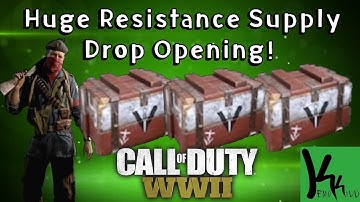 HUGE RESISTANCE SUPPLY DROP OPENING! NEW WEAPONS UNLOCKED! Call of Duty WW2 DLC Update