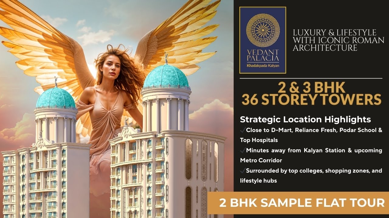 Luxury 2 BHK Flats in Kalyan West | Tharwani Vedant Palacia | Premium Amenities | Call 7021988393