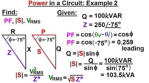 Electrical Engineering: Ch 12 AC Power (42 of 58) Power in a Circuit: Ex 2
