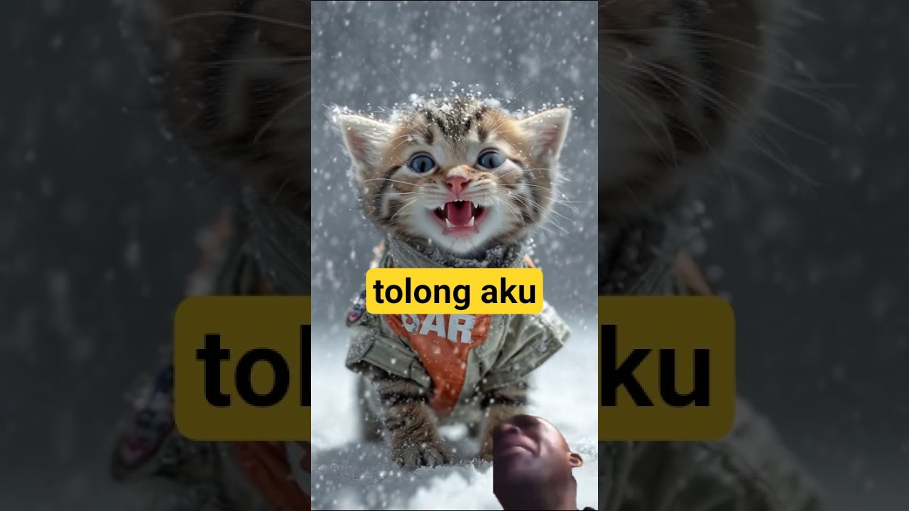 A Tiny Kitten Trapped in a Snowstorm Crying in the Cold ❄️🐾😢 