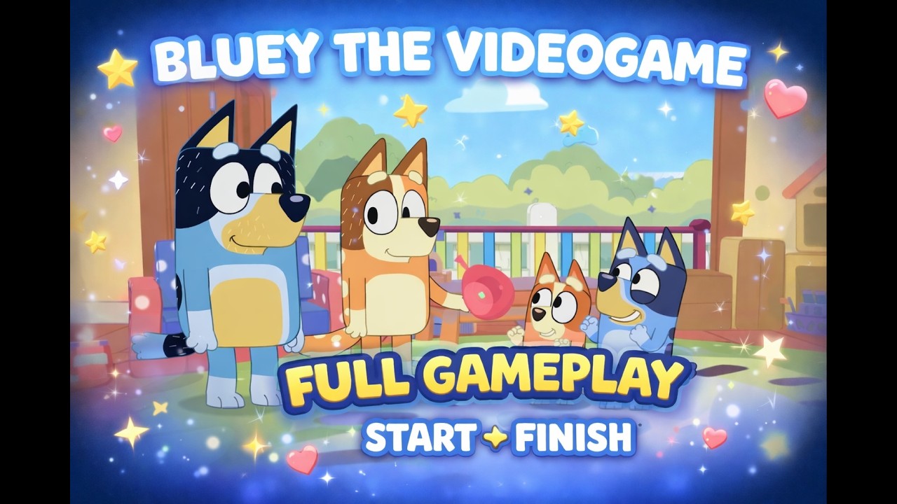 🎮 BLUEY THE VIDEOGAME – FULL GAMEPLAY | START TO FINISH (NO COMMENTARY ...