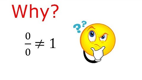 Why 0/0 ≠ 1 and is Not Defined?