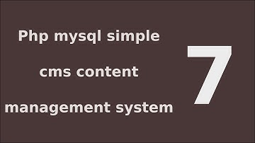 php mysql simple cms content management system tutorial - 7 Refactor Files